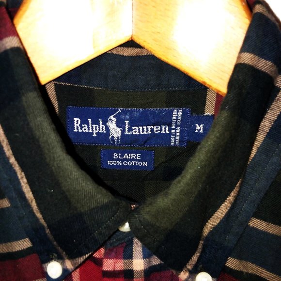 Ralph Lauren Long Sleeve Button Down Plaid Sz M - Picture 6 of 8